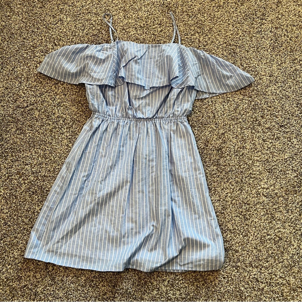 Express | blue stripe dress size S